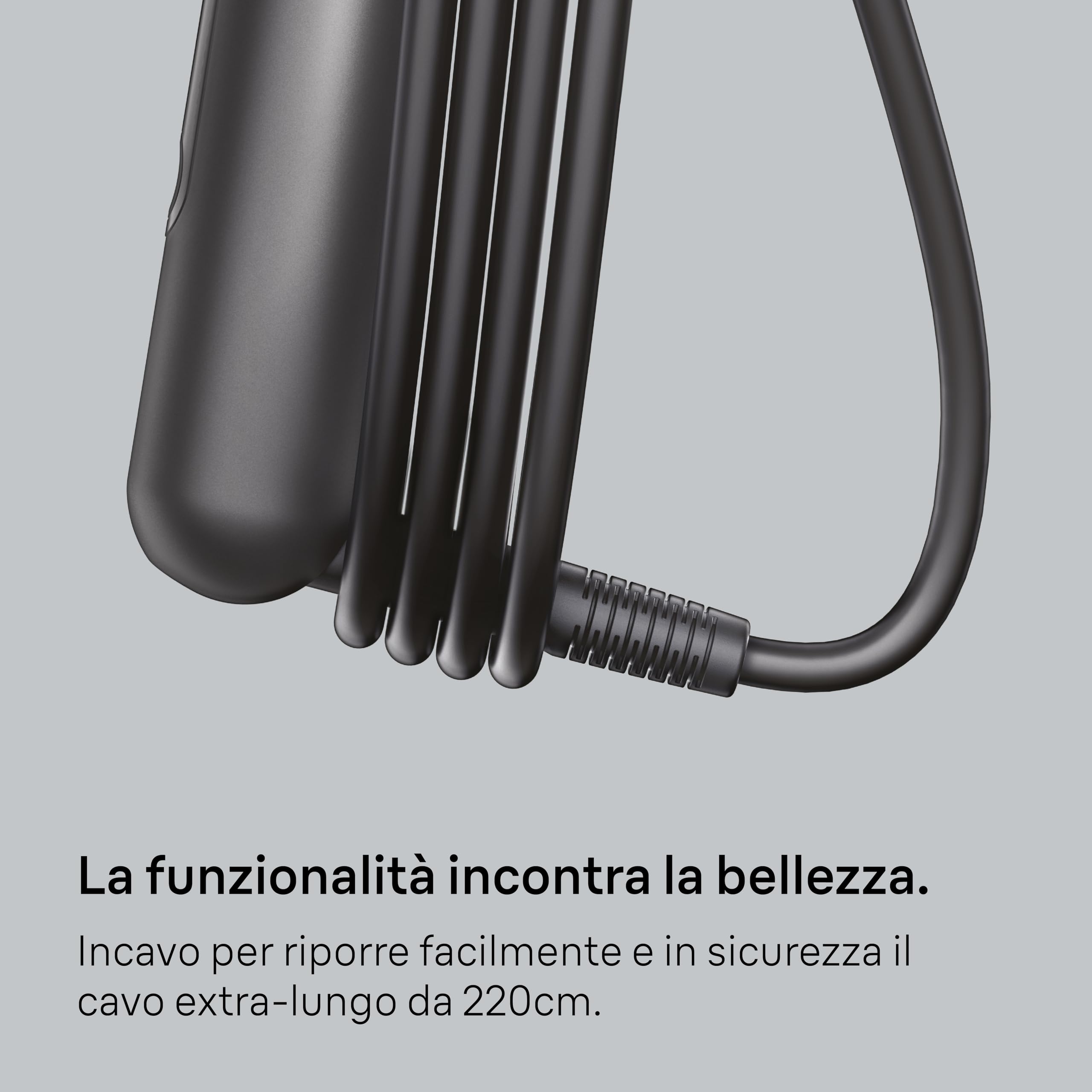 Asciugacapelli Braun HD4.2, alte prestazioni, diffusore e concentratore, Super IONTEC, motore HTDC 2100W, 3 temperature e 3 velocità, Satin Black metallizzato, protezione, risultati ottimali, BRHD425E