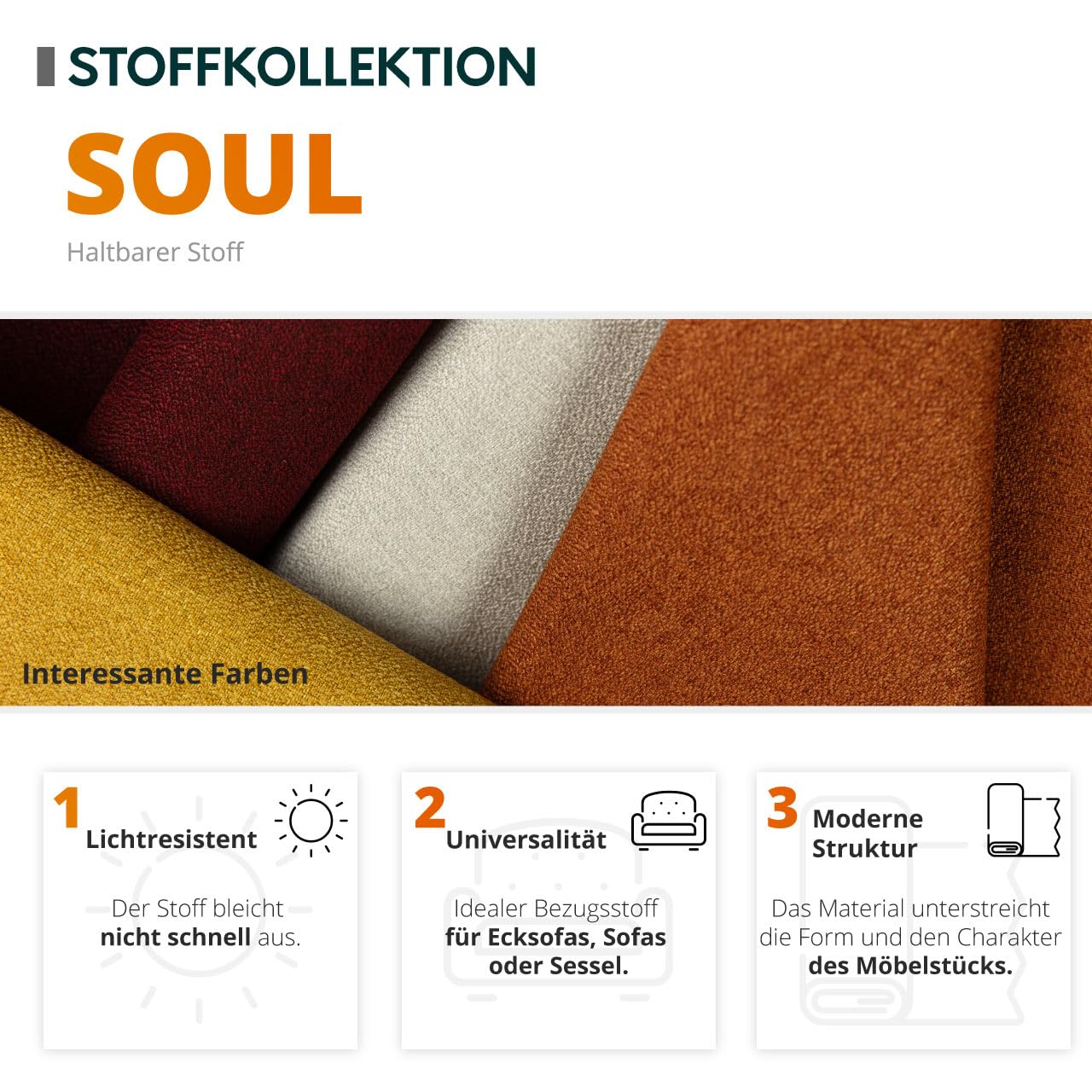 Mirjan24 Eckcouch Ecksofa Niko Bis, Design Sofa Couch mit Schlaffunktion und Bettkasten U-Sofa Farbauswahl Wohnlandschaft vom Hersteller (Ecksofa Links, Soul 20 + Soul 13)