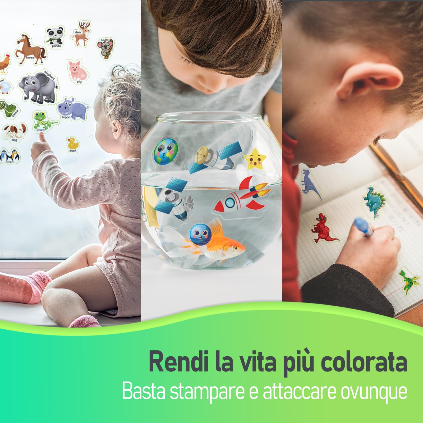 Carta adesiva vinile trasparente A4 297x210mm per stampante a getto d'inchiostro