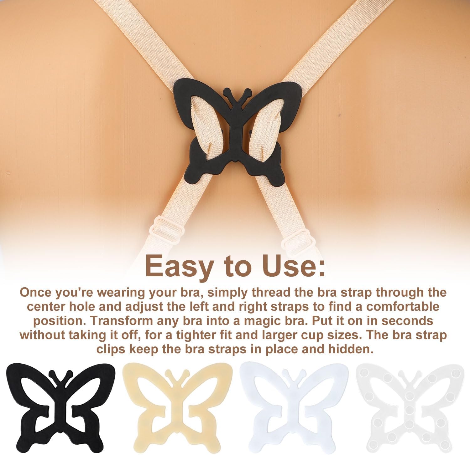 Mikovivi 8pcs Bra Strap Clips, 4 Colors image 5
