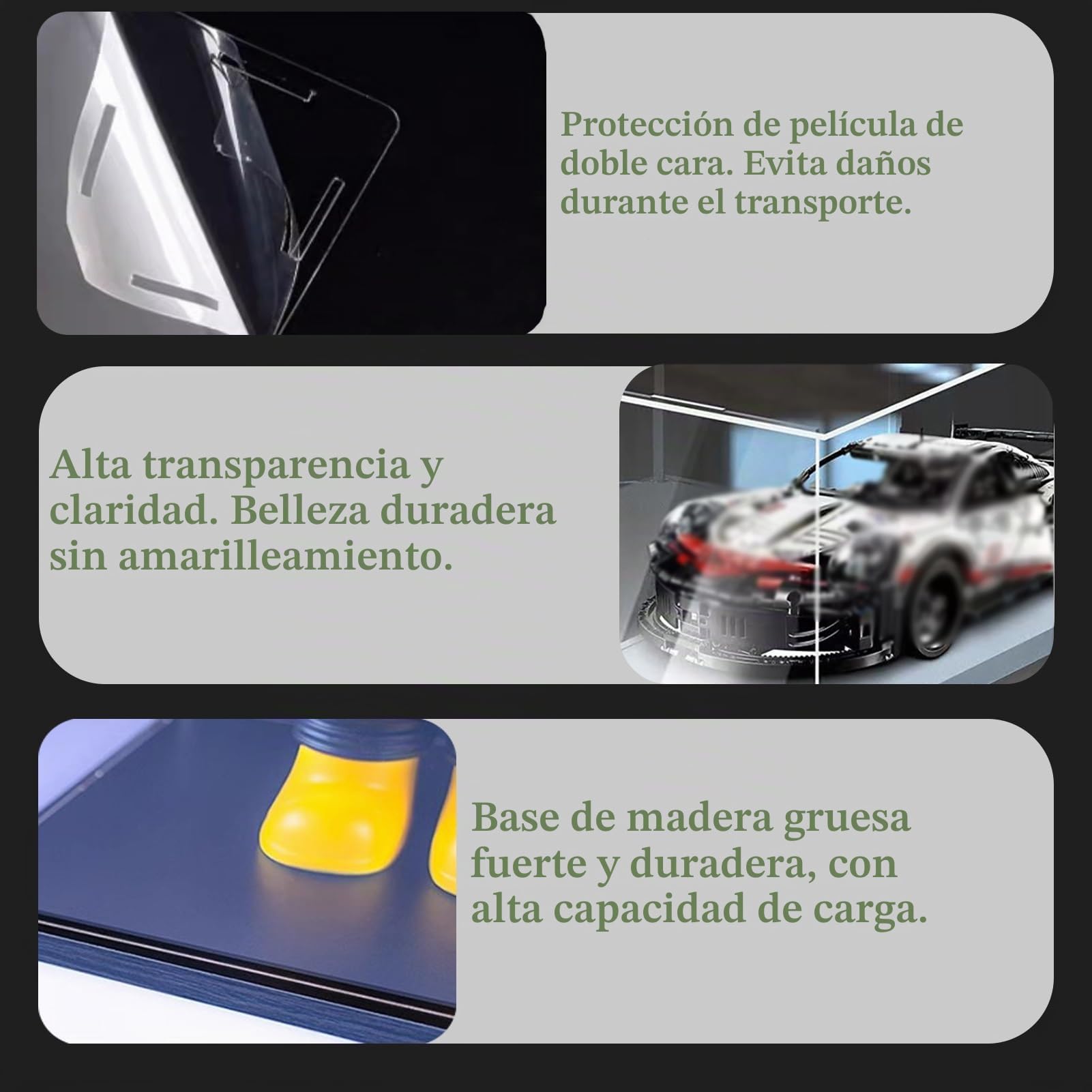 Vitrina Vitrina de Acrílico de 40, 50, 60, 70, 75 y 80 cm de Largo. Caja de Almacenamiento Transparente con Contenedores Grandes de Plástico. Caja a Prueba(30x25x25cm/12x10x10in)