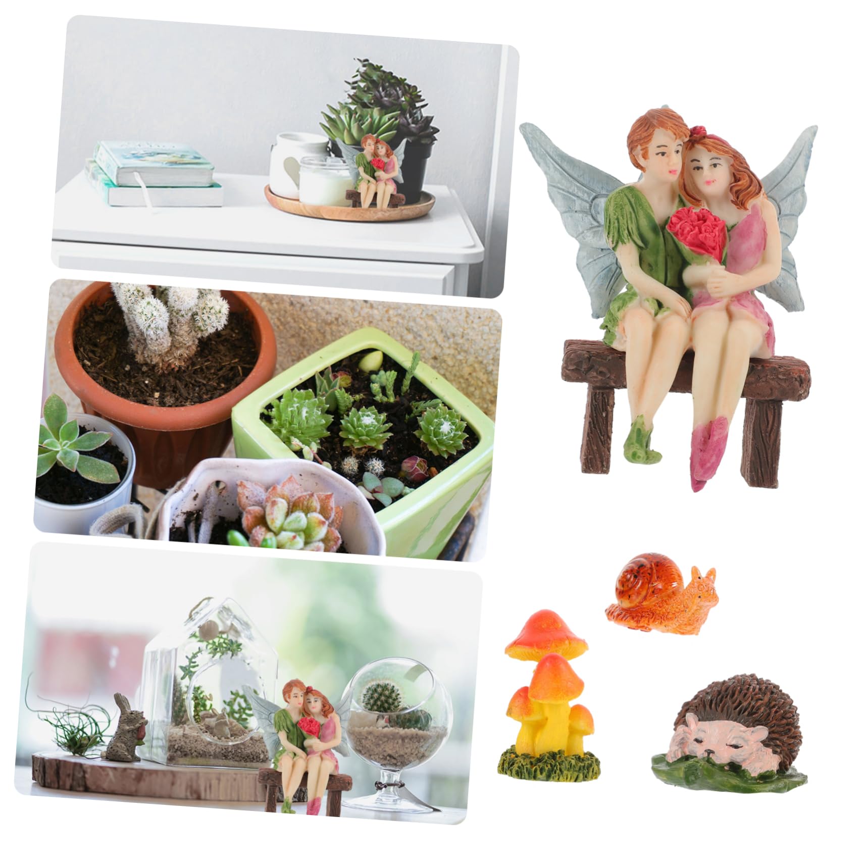 Toyvian 3 Sets Kunstharz Handwerksornamente Pilz Feengarten Zubehör Harzfiguren Für Den Außenbereich Feenfiguren Zur Dekoration Miniatur Tierstatuen Aus Harz Miniaturfiguren
