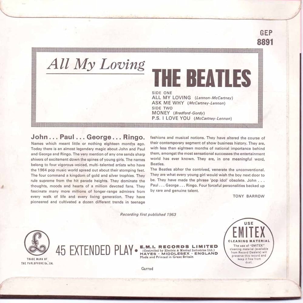 Amazon.co.jp: All My Loving - 2nd - EX: ミュージック