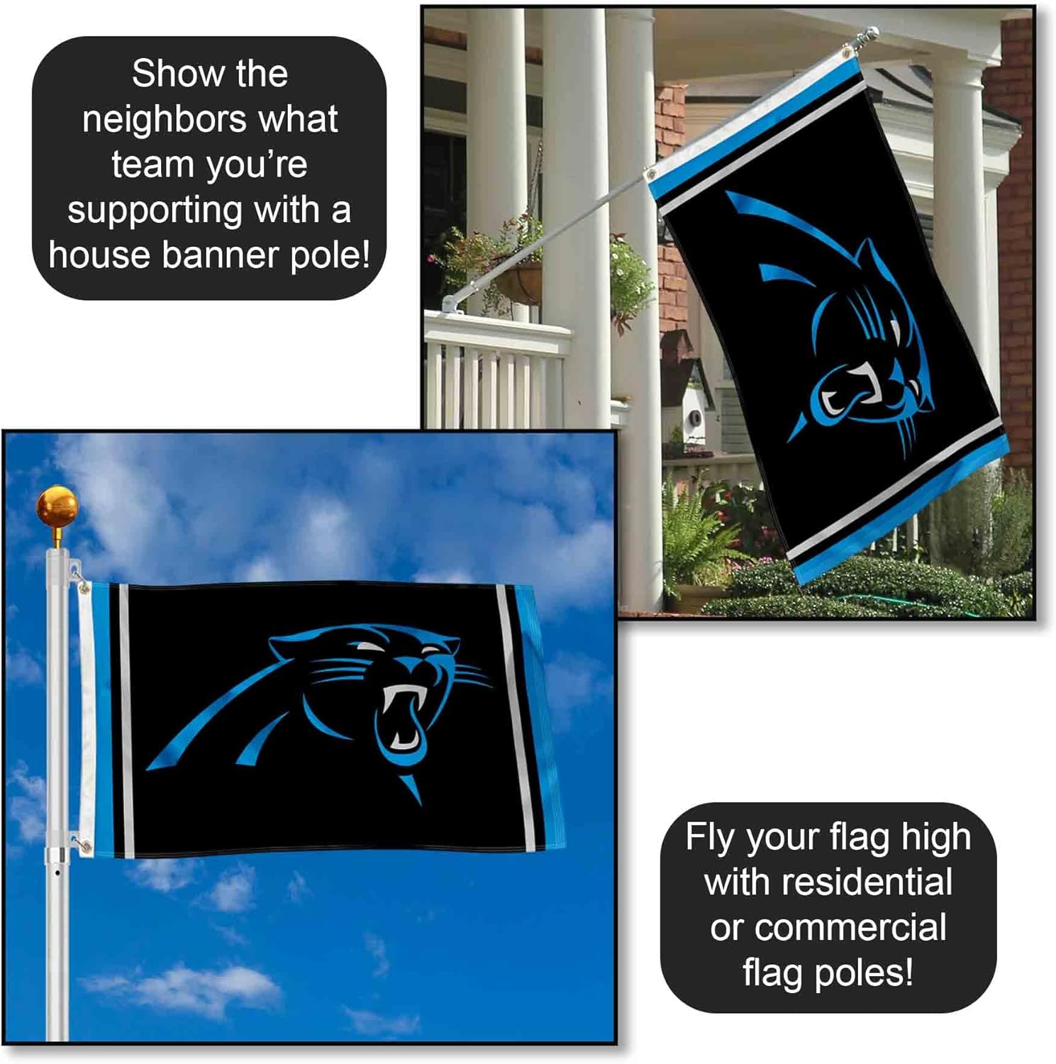 Carolina Panthers Large 3x5 Flag