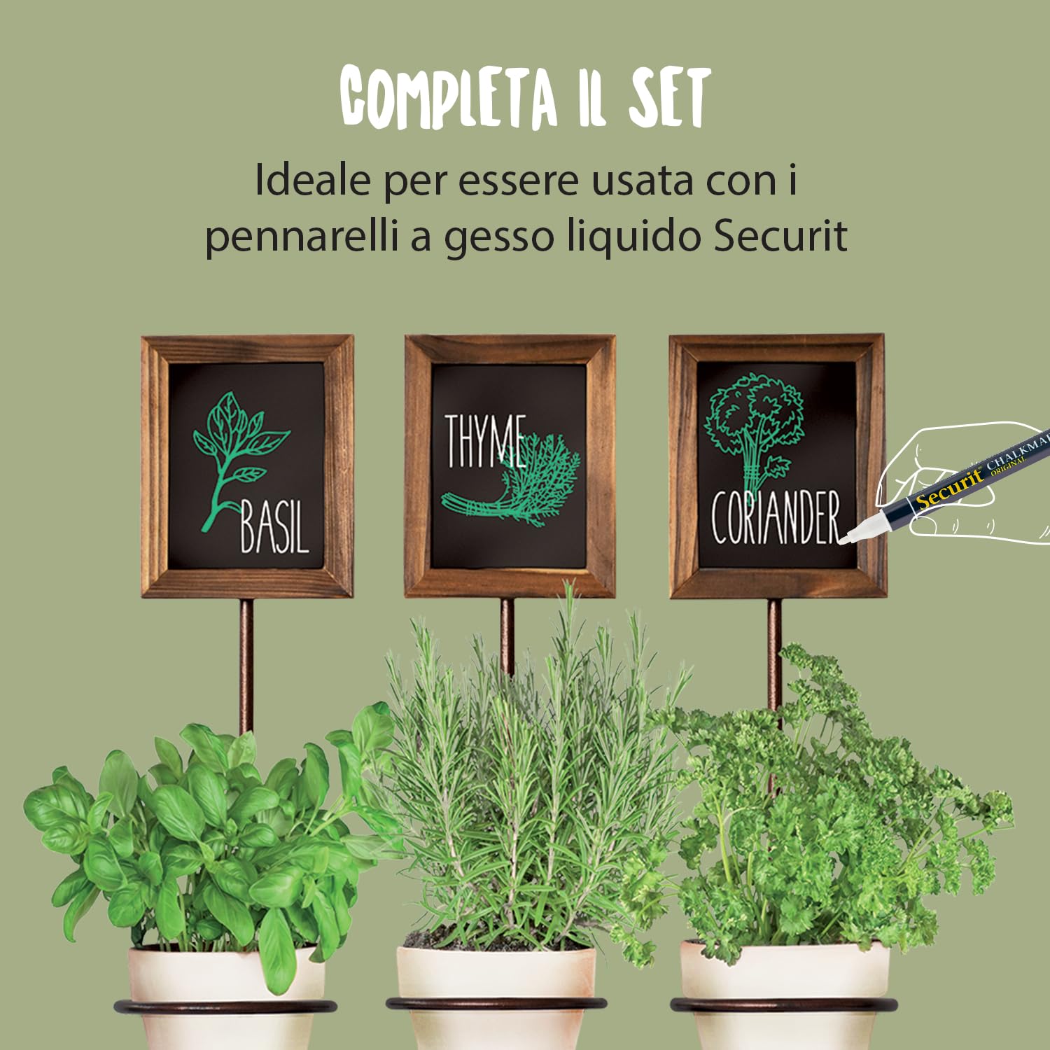 SECURIT - Espositore Porta Bottiglie Con Lavagnette - Per Caffè, Ristoranti, Bar, Negozi - Per 3 Bottiglie - 44,2x39x11,3cm