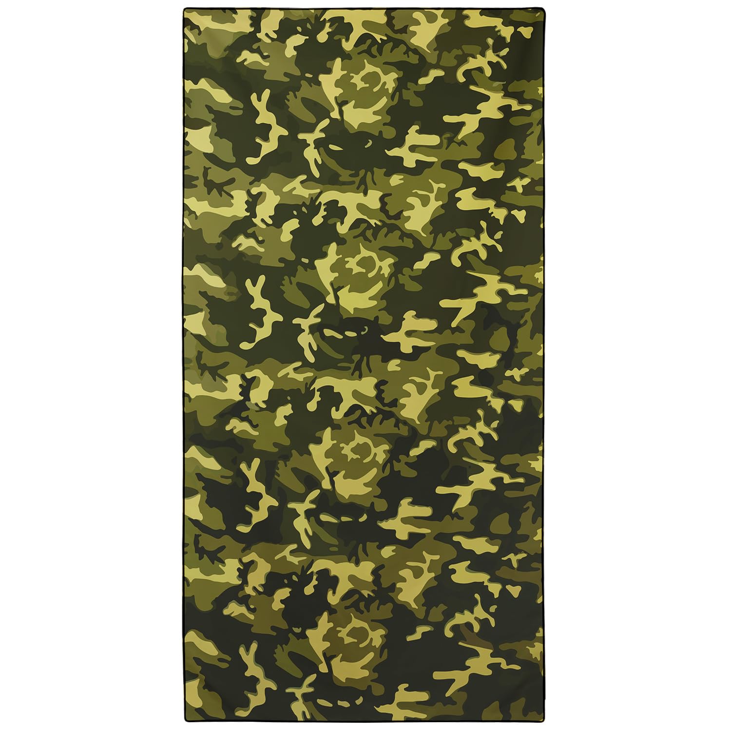 Violetpos Green Jungle Camouflage Beach Towel, Extra Large 180x90 cm 250GSM Microfibre, Sand Free Quick Dry, Ideal Vacation Gifts with Carry Bag for Pool Cruise Camping โ image 1