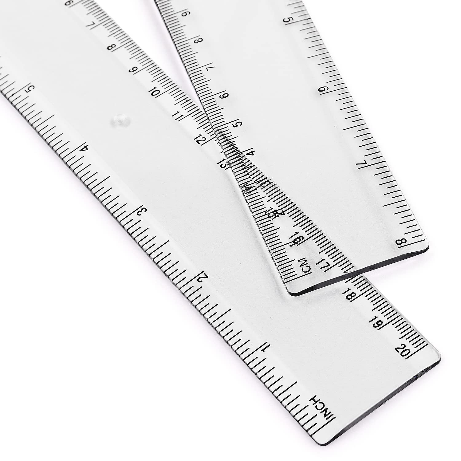 Snapklik.com : Color Plastic Ruler Set - Straight Measuring Tool 8 Inch ...