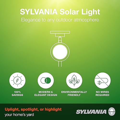 Miniatura 3 de Sylvania 62217 - Luz solar de 13 pulgadas con sensor de luz diurna, LED, 5 lúmenes, 3000 K, blanco cálido, acabado negro, paquete de 4