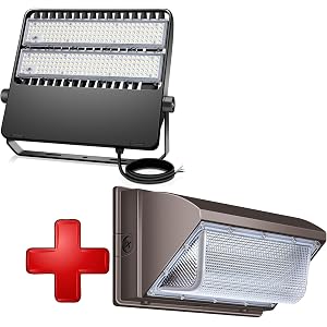 240W LED Stadium Flood Light and 120W LED Wall Pack Commercial IP65 Waterproof