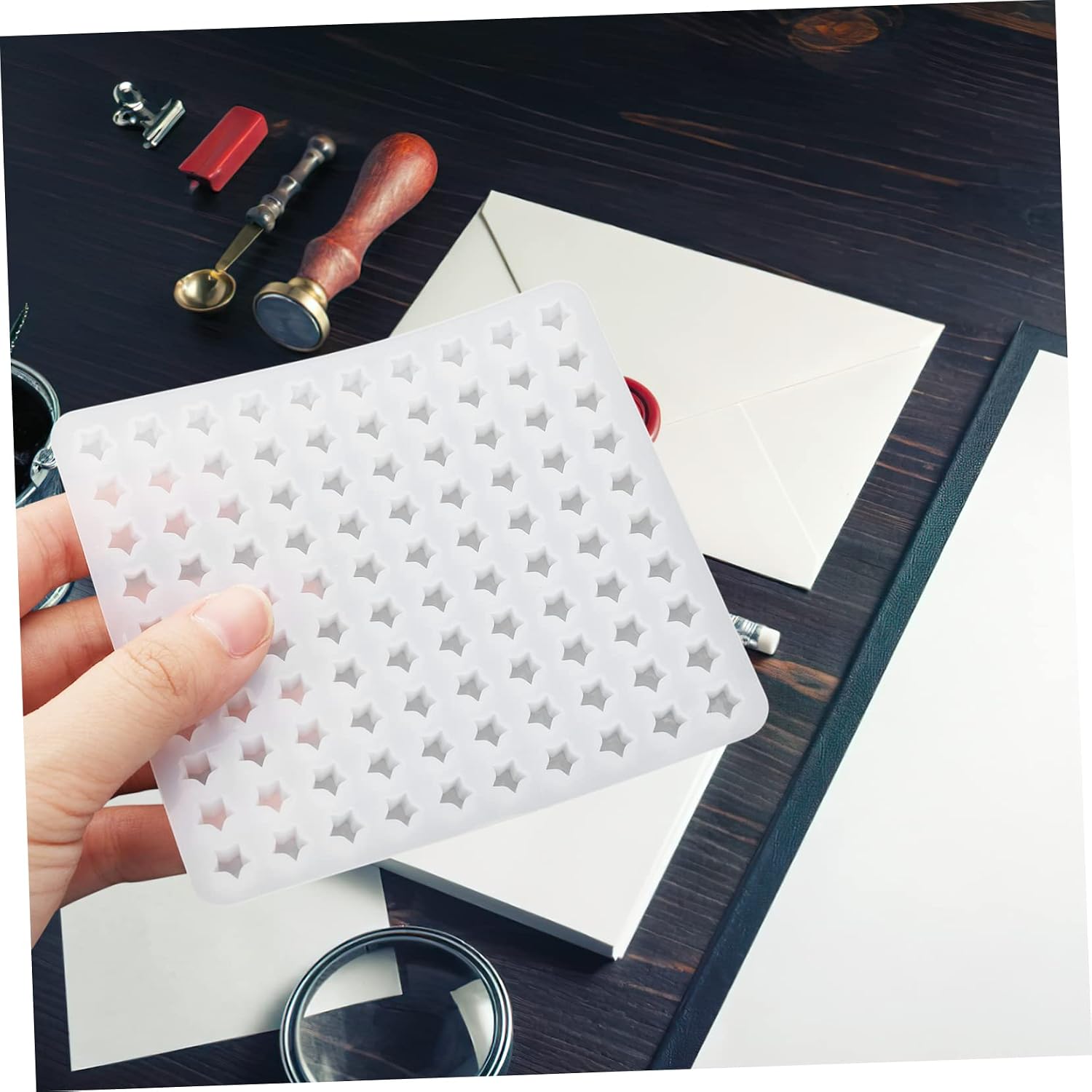 Silicone Wax Bead Mold Wax Seal Stamp Molds for DIY Craft Making for Invitations and Envelopes