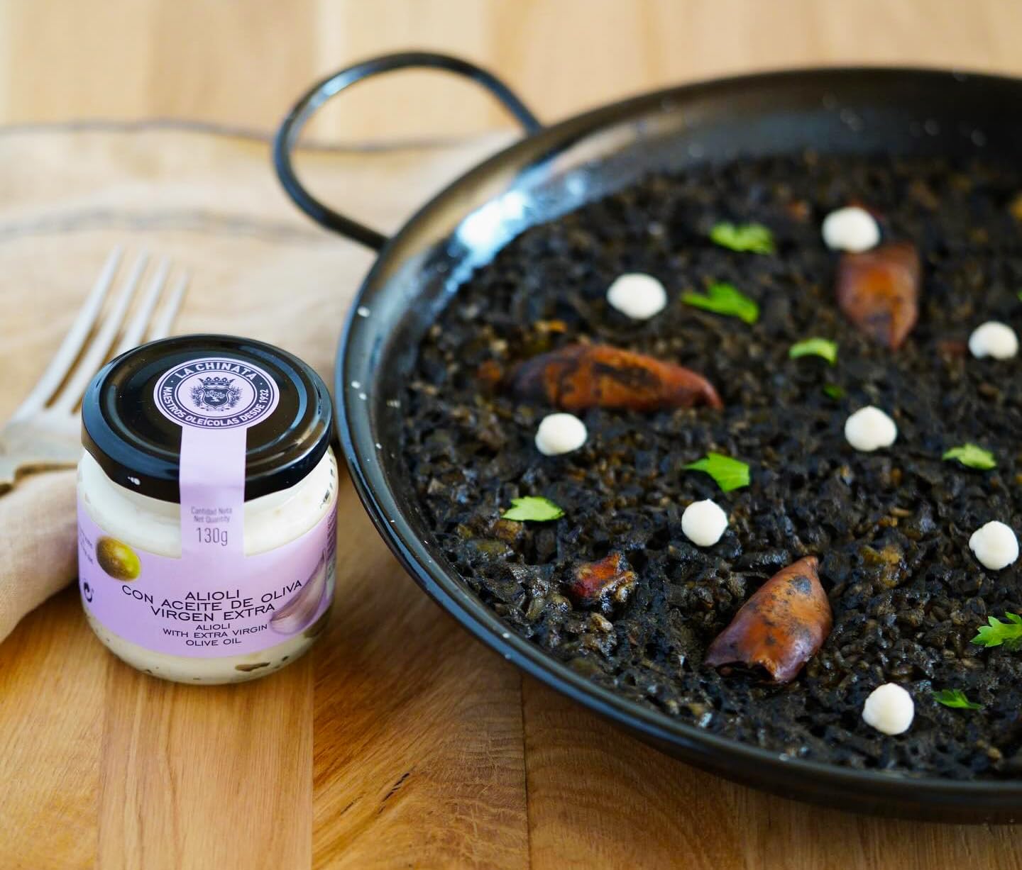 La Chinata - Alioli con Aceite de Oliva Virgen Extra (130 g) - Bote de Cristal
