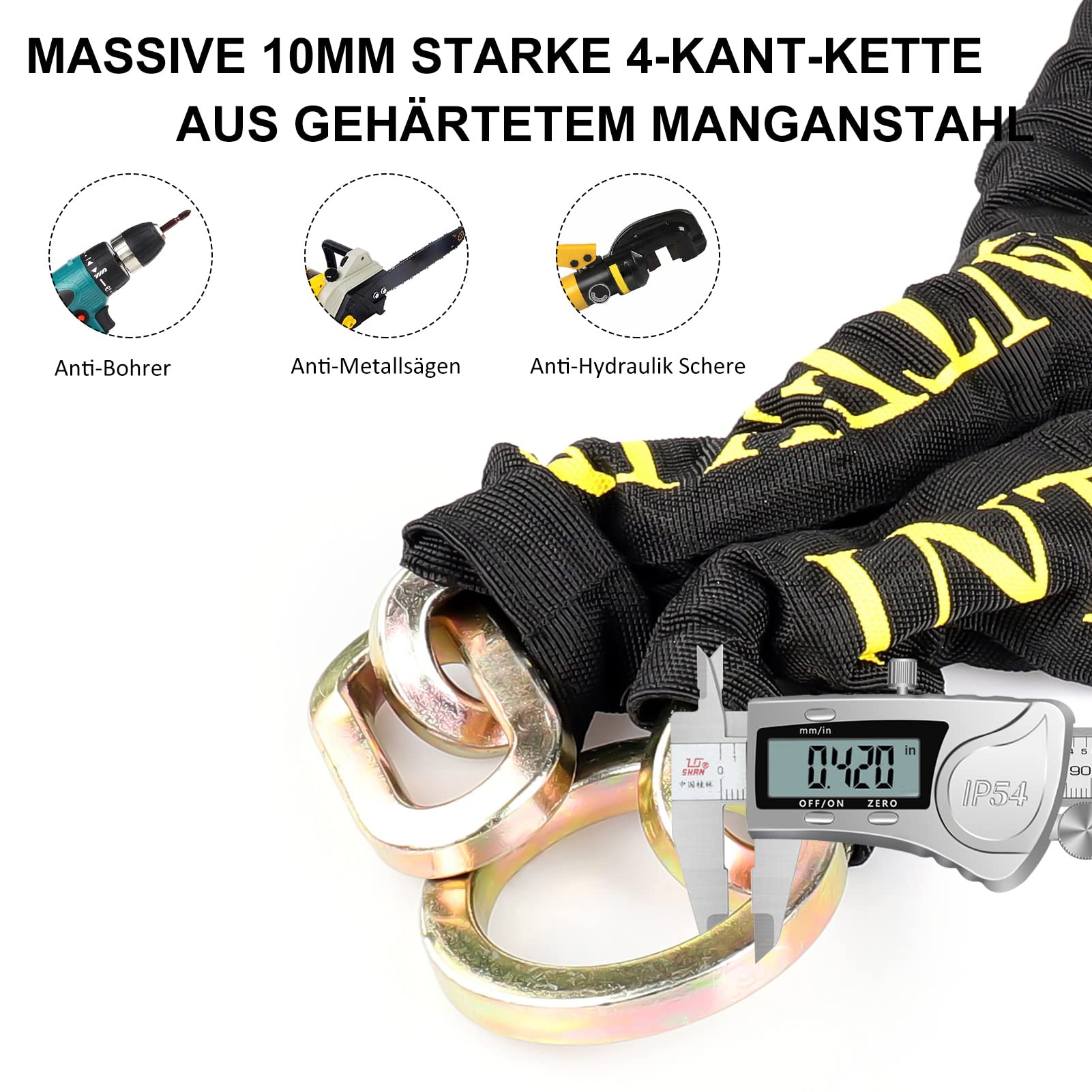 Lucchetto Per Catena Bici 10 Velocità | 10 Paia Maglie Con Attrezzo Di Montaggio, Compatibile Shimano, Per MTB E City Bike