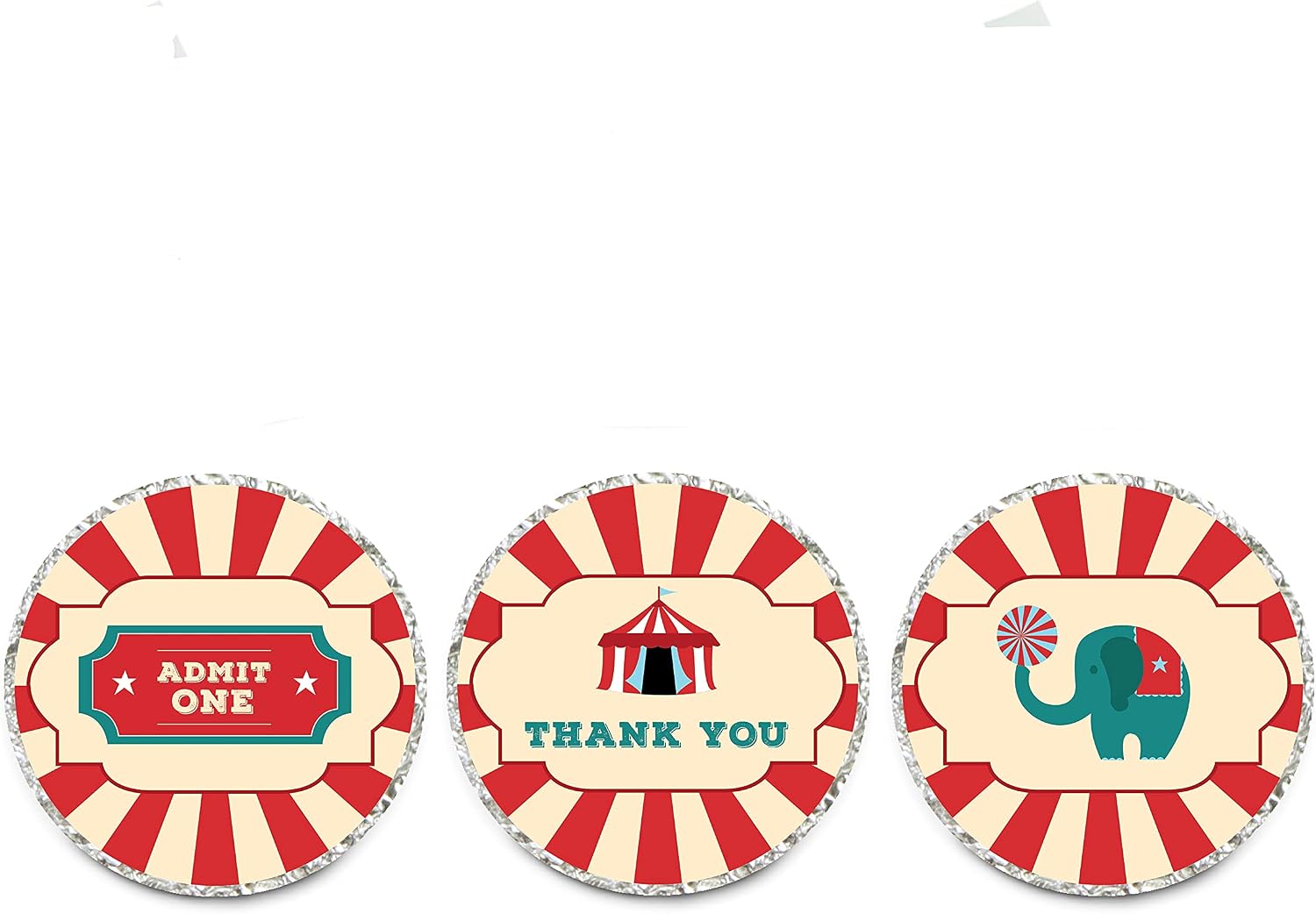 Andaz Press Carnival Circus Birthday, Table Tent Printable Place Cards, 20-Pack Seat Placement Cards Name Card for Baby Shower, School Graduation Food Card
