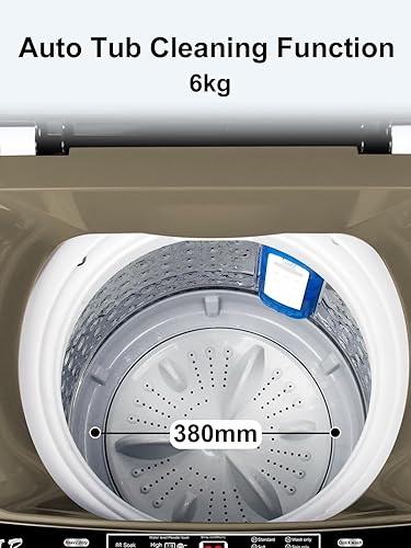 Miniatura 4 de Lavadora automática completa de 17.7 libras con pantalla LED, lavadora compacta con vertedero de drenaje, 10 programas de lavado y 8 niveles de