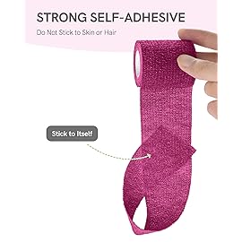 FriCARE Self Adhesive Bandage Wrap, Medical Tape in First Aid Kit, Cohesive Bandages for Wounds Sport Vet, 2 Inches X 5 Yards 6 Rolls, Elegant