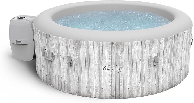 Lay-Z-Spa Fiji AirJet Inflatable Hot Tub, 4 Person Spa with 120 AirJets, Freeze Shield All Year Use, Energy Efficient Heating System, Durable TriTech Material, 5.9ft Home Spa Relaxation