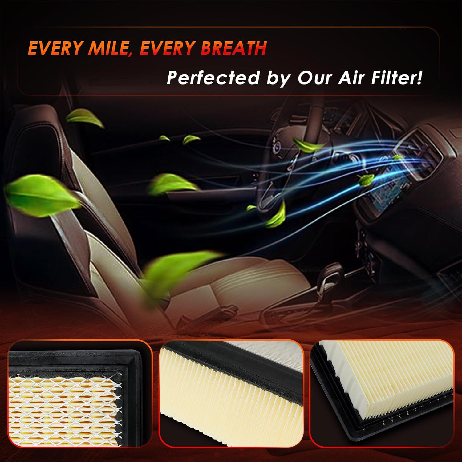 Engine Oil Filter & Fuel Filter & Air Filter Set With Seal, Compatible With 2020-2023 Ram 1500 3.0L EcoDiesel, Replaces# 68441763AA, 68507598AA, 68436631AA