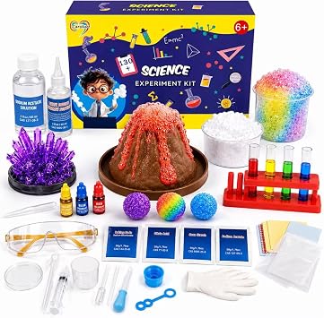 Science Experiment Kit for Kids 6-12, STEM Chemistry Set with Volcano