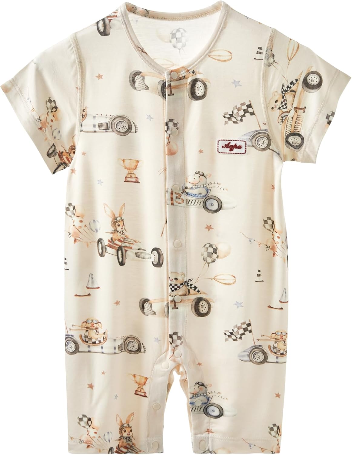Baby Romper for Boys & Girls, 51% Modal+ 46% Viscose Newborn Short Sleeve Jumpsuit, Breathable Summer Outfit Clothes