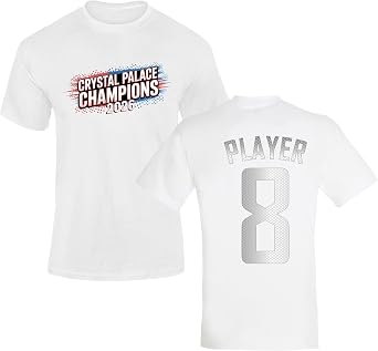 Personalised Crystal Blue Red Champions Palace 2026 Football Fan T-Shirt Custom Player Name Number Adult Kids Supporter Matchday Shirt