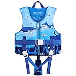 REALIKE Kids Swim Vest Toddler Floaties Adjustable Safety Strap Swimming Aids for Toddlers Children Float Swimsuit, Suitable for Age 2-10 Years/22-88lbs