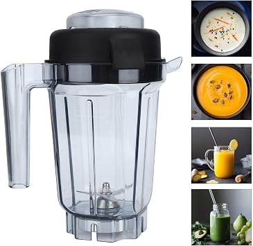 Blender Container, Transparent Food Blender Container with Blade Lid Replacement Accessories, Blender Parts Fit for Vitamix Container 32oz, Fit for C Series Blender, for G-Series Blender