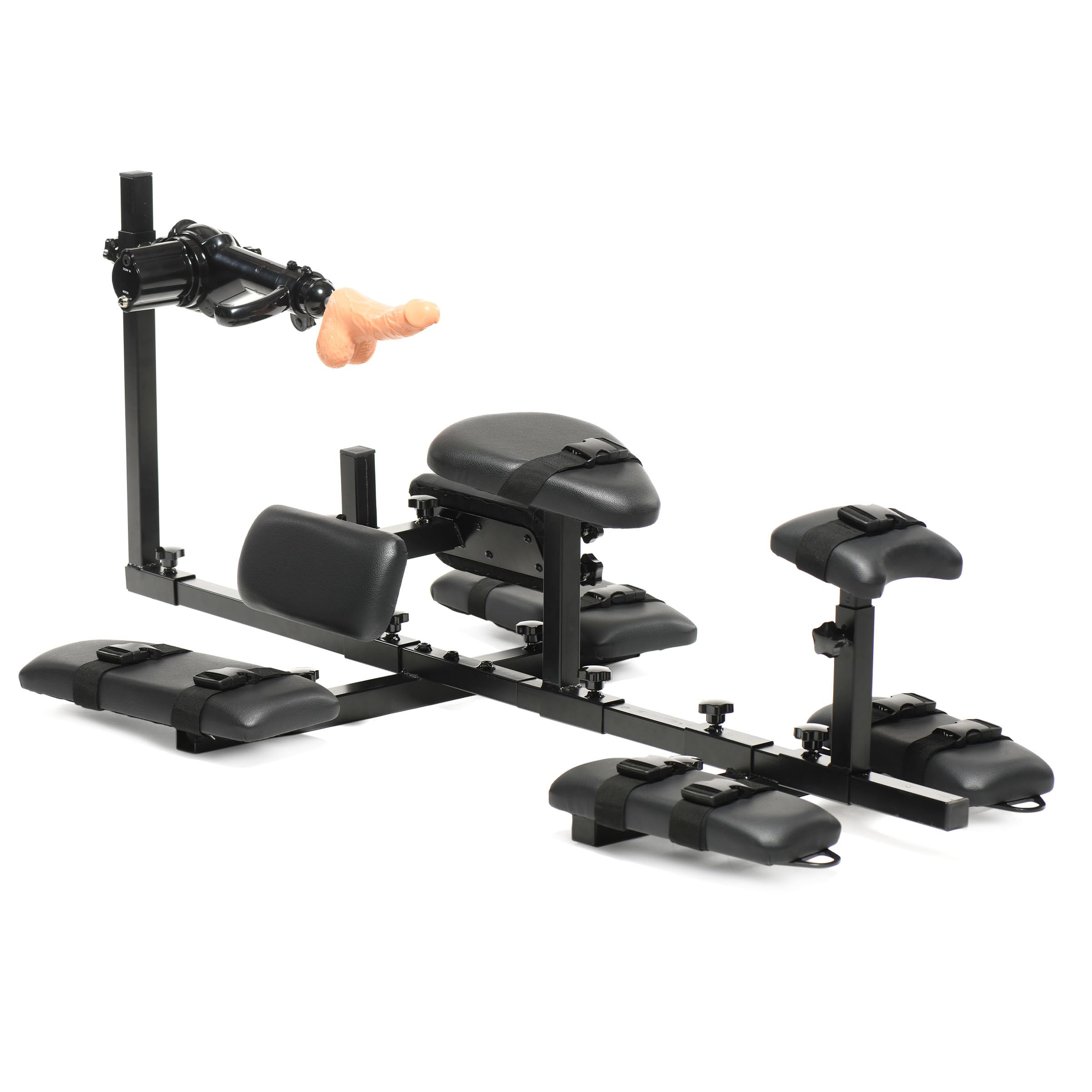 Master Series Subversion Deluxe Stockade with Motorized Thrusting Attachment for Men Women and Couples Adjustable Steel Frame Cushioned
