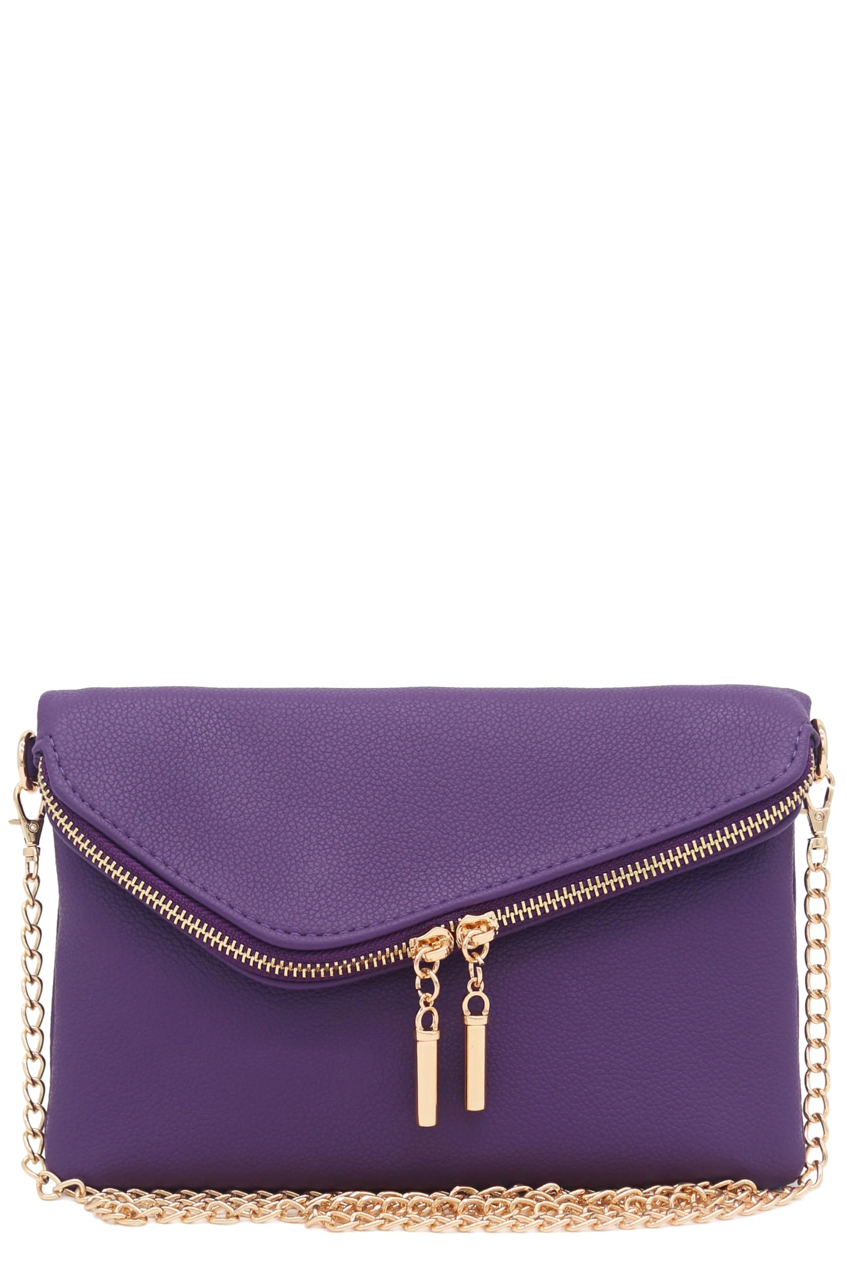 FashionPuzzle Envelope Wristlet Clutch Crossbody Bag with Chain Strap
