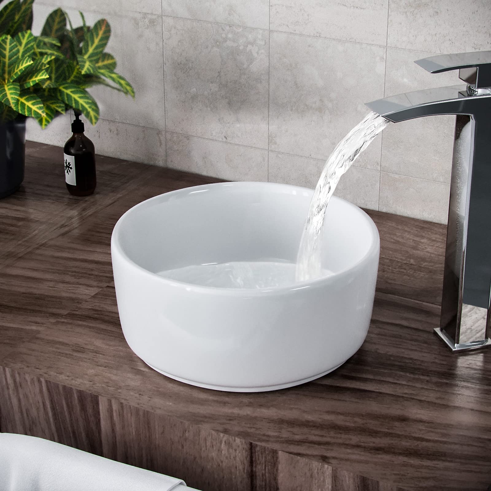Nes Home White Etive 310Mm Cloakroom Round Counter Top Basin Bowl