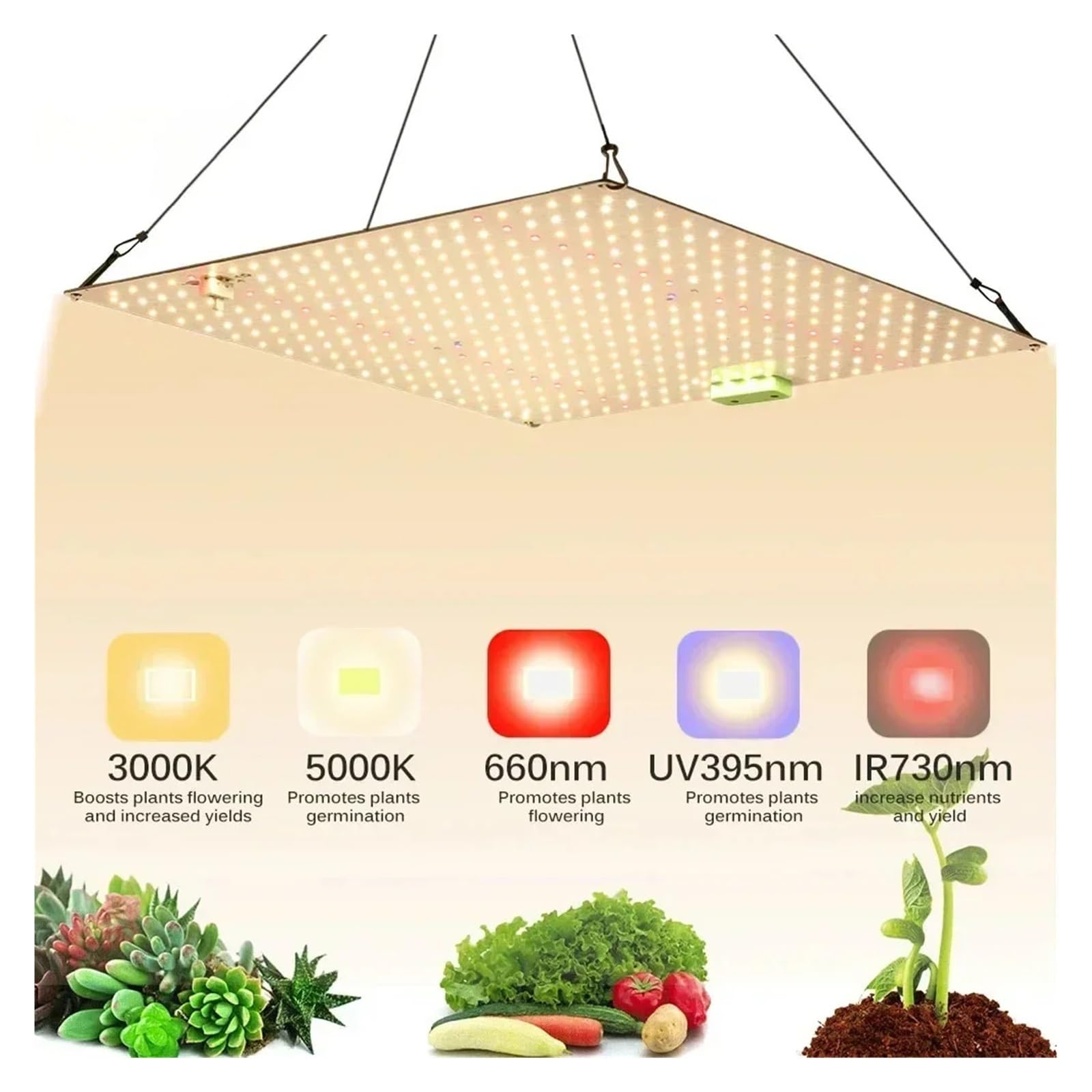Lámpara de Cultivo, Luz LED de Cultivo de Aluminio Ultrafina de Espectro Completo, lámpara de Cultivo Regulable for iluminación de Cultivo de Plantas de Invernadero, 65/85/120W(85W)