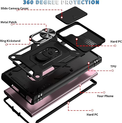 Miniatura 6 de Funda para Galaxy S22 Ultra, a prueba de golpes, resistente a los impactos con lente deslizante Funda protectora para Samsung Galaxy S22 Ultra 4G5G