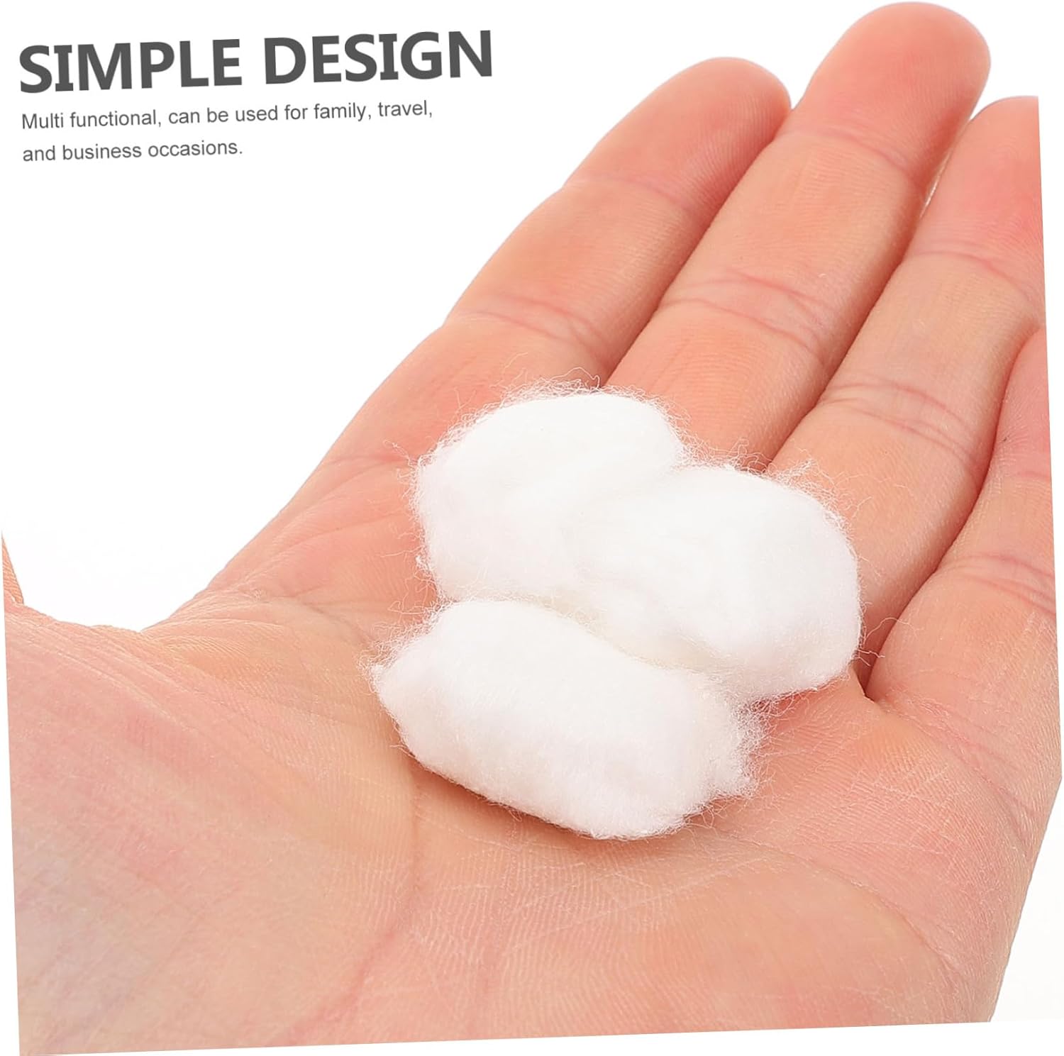 CALLARON Multi-Function Mini Cotton Balls 100 Pack Small Absorbent Cotton Balls for Makeup Removal Nail Care and Daily Cleaning Lint-Free for Sensitive Skin