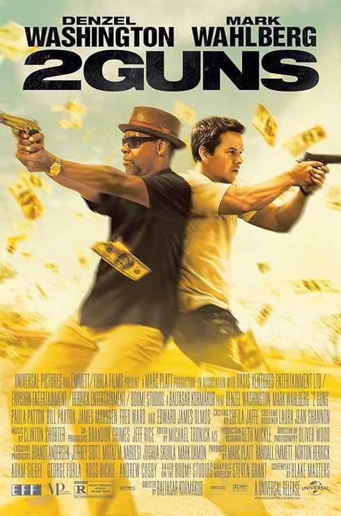 Amazon Com 2 Guns Movie Poster 2 Sided Original Final 27x40 Mark Wahlberg Denzel Washington Prints Posters Prints