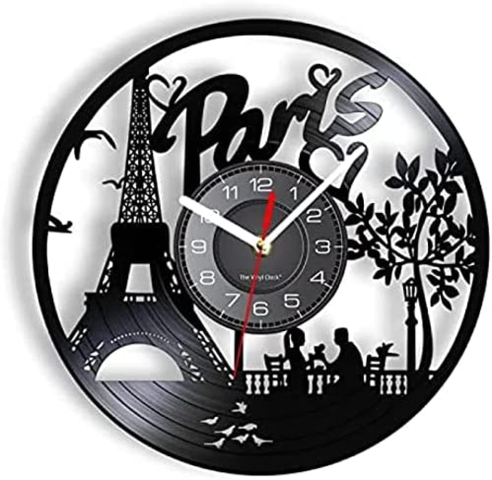 Horloge murale Paris cadeau touriste souvenir France vinyle 30cm
