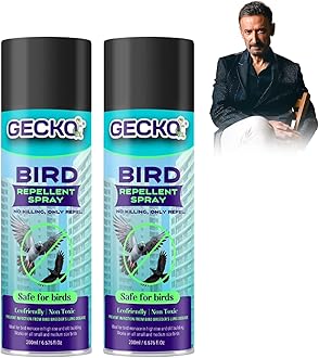 Gecko Bird Repellent Spray for Bird Control For Home And Office| Bird Control Spray | Non-Toxic Spray| Safe for Birds | Pigeon Repellent Spray | Repels Birds - Pack of 2 (200 ML) - FORMULATION 10X