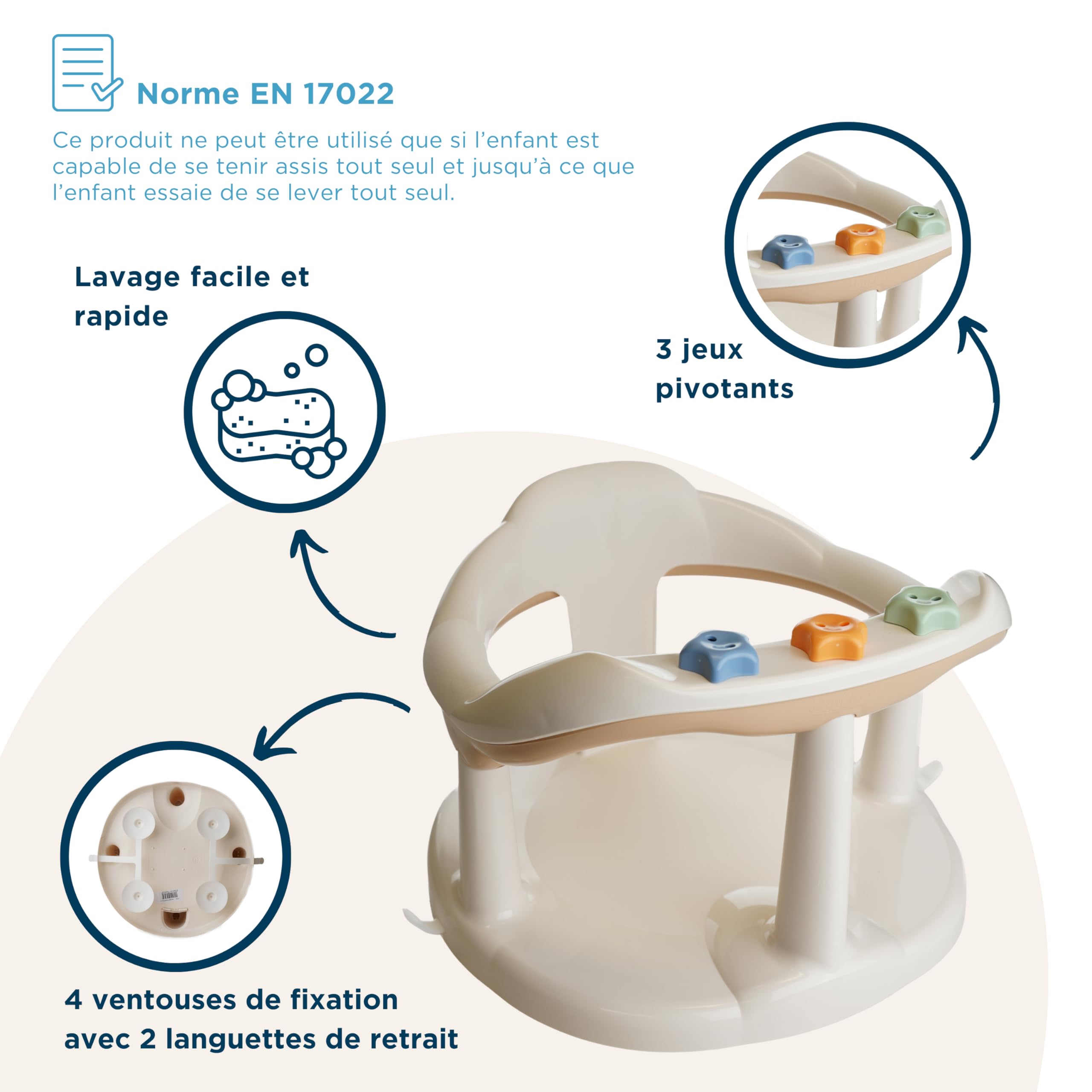 THERMOBABY Anello da bagno aquababy marrone ghiacciato