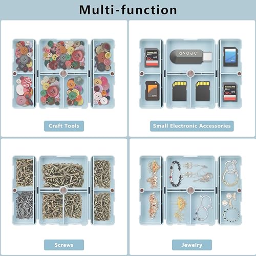 Vista 119 de FYY - 2 pastilleros diarios con 7 compartimentos para pastillas, para viaje, diseño plegable, para guardar vitaminas, aceite de hígado de bacalao