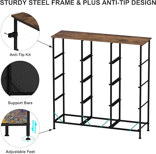 Miniatura 7 de EXOTICA Cómoda para dormitorio con 12 cajones altos y cómoda de tela, torre de almacenamiento para sala de estar, armario, pasillo con parte