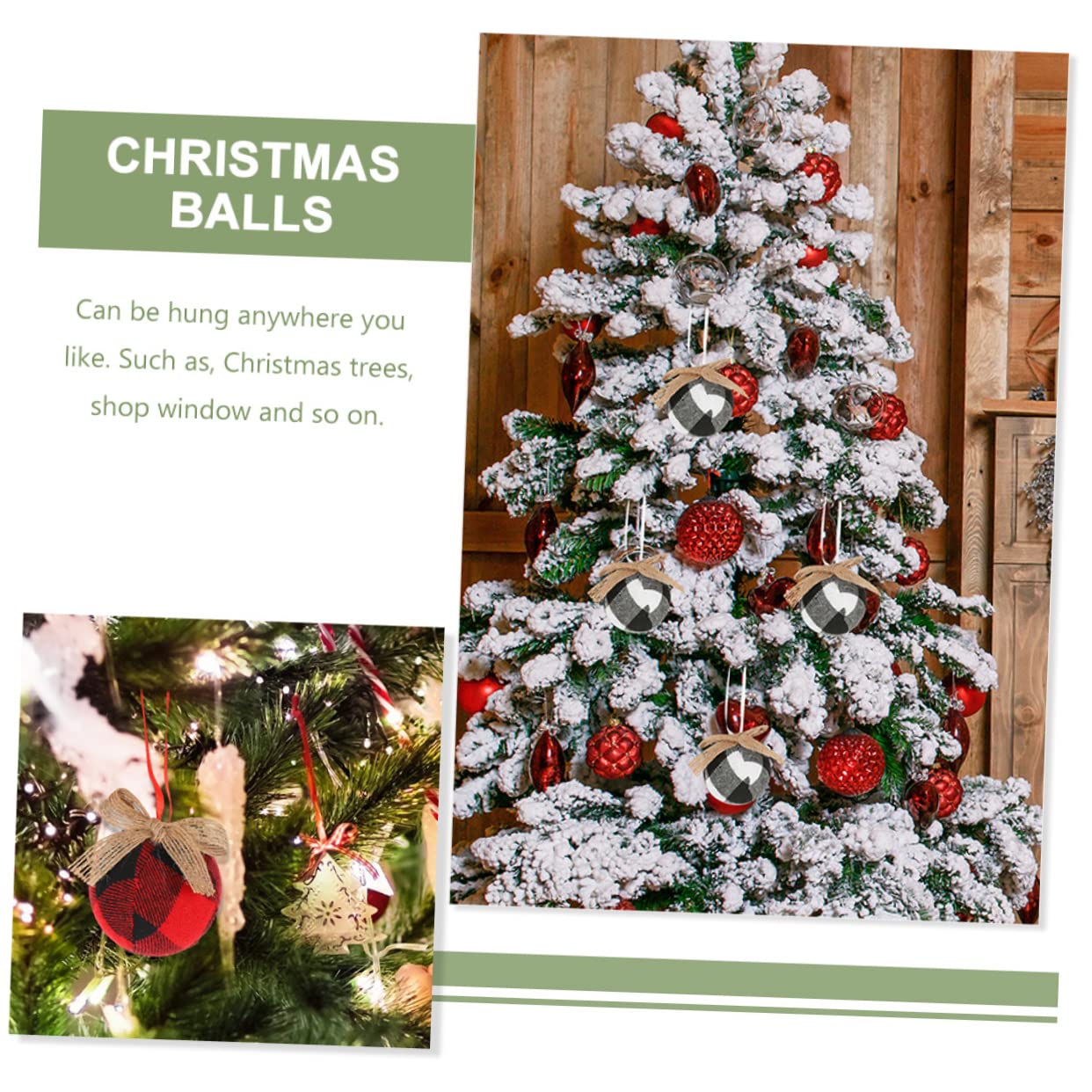 Zerodeko 4 Juegos Bola De Tela De Cuadros Navideños Árbol De Navidad Luces De Navidad Al Aire Oro Guirnalda Decoración Navideña De Época Decoración Navideña Paño 12 Piezas X 4