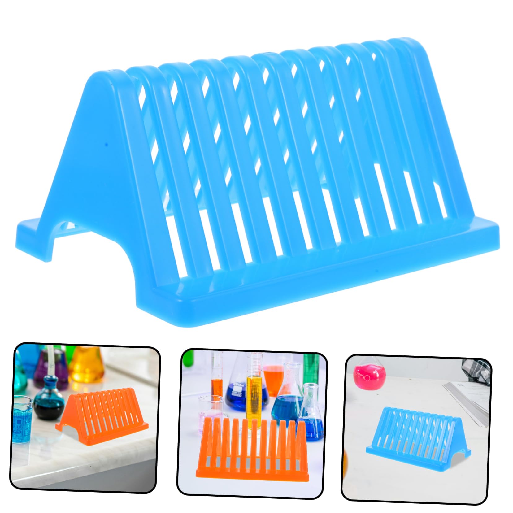 KICHOUSE 4pcs Glass Slide Rack Straining Rack Microscope Storage Holder Lab Equipment Drying