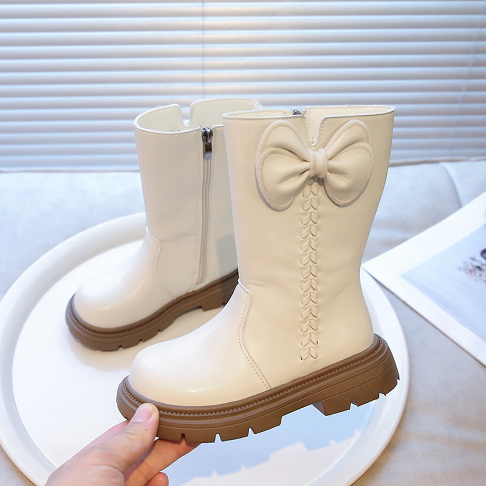 Stivali da Neve per Bambine Leggero Antiscivolo Scarpe da Trekking Outdoor Stivali Invernali Antiscivolo Design alla Moda Scarpine Primi Passi per Le Passeggiate All'aperto
