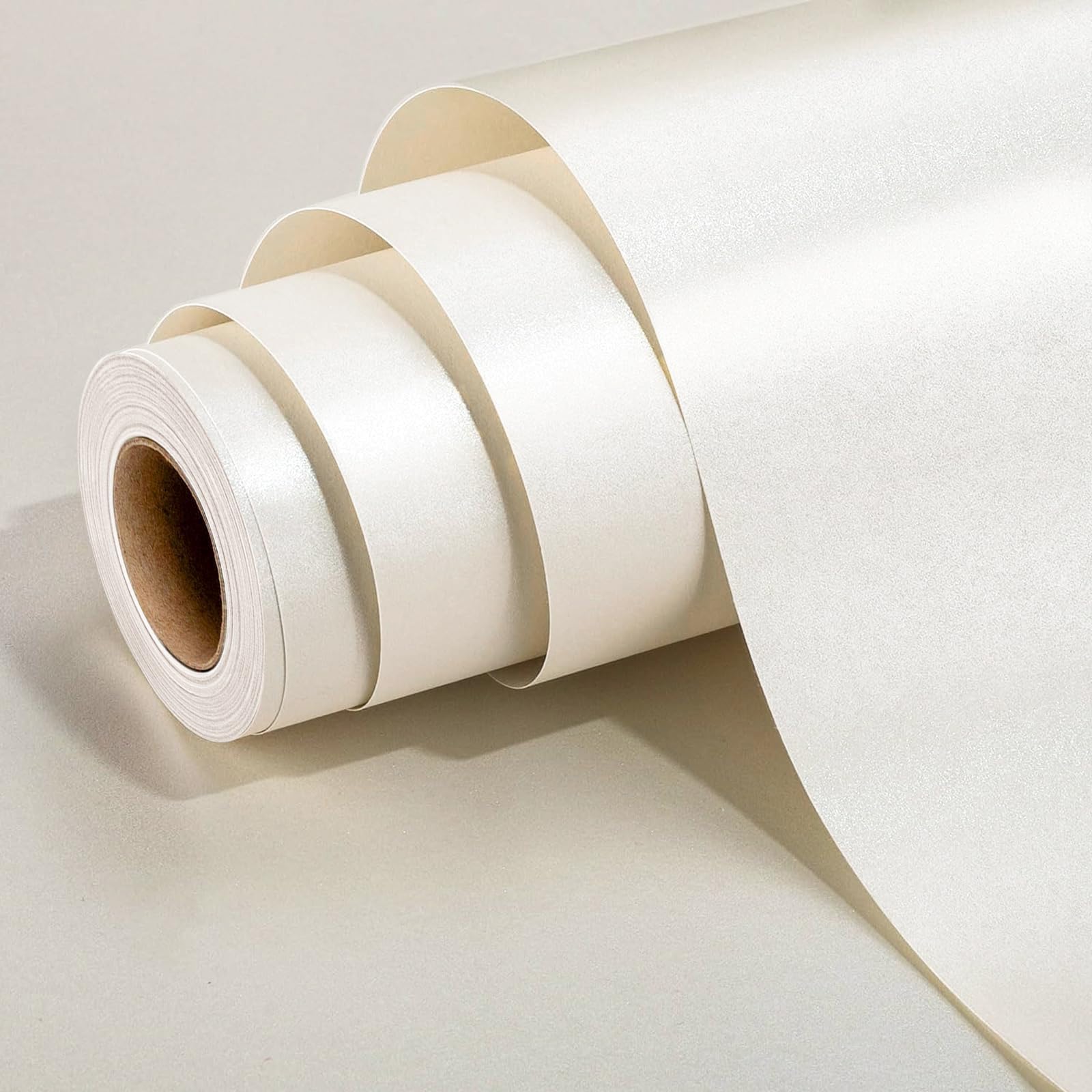Wikadlik Off White Wrapping Paper, 43cm x 10m Solid Color Pearly-Lustre Gift Wrap Paper Roll for Wedding, Valentines Day, Birthday, DIY Craft — image 1