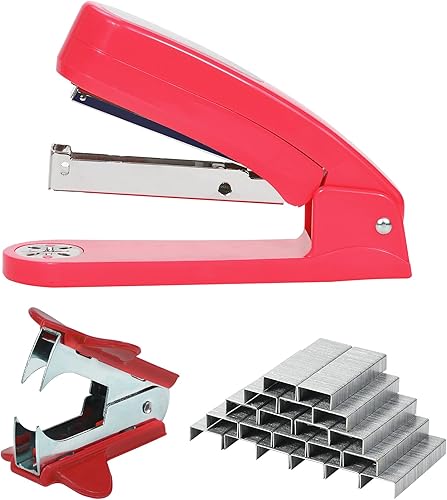 HAOXUE Weibo - Grapadora de escritorio giratoria con brazo oscilante capacidad de 25 hojas grapadoras estándar de rotación de 360 grados o