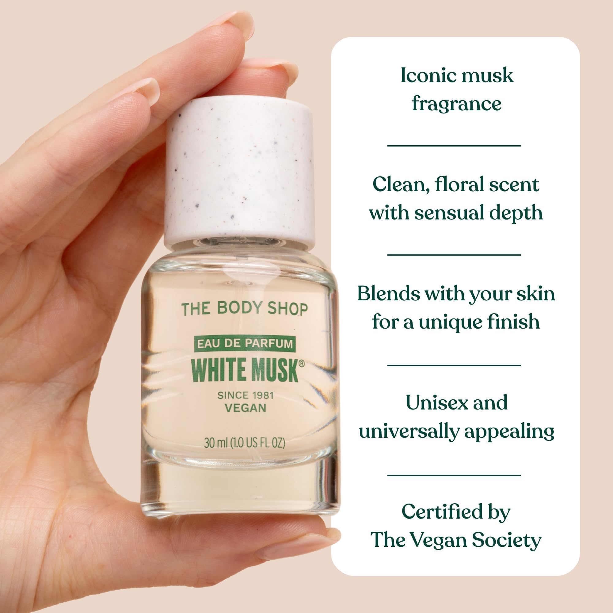 The Body Shop White Musk Eau de Parfum (1x 30ml), Fresh Floral