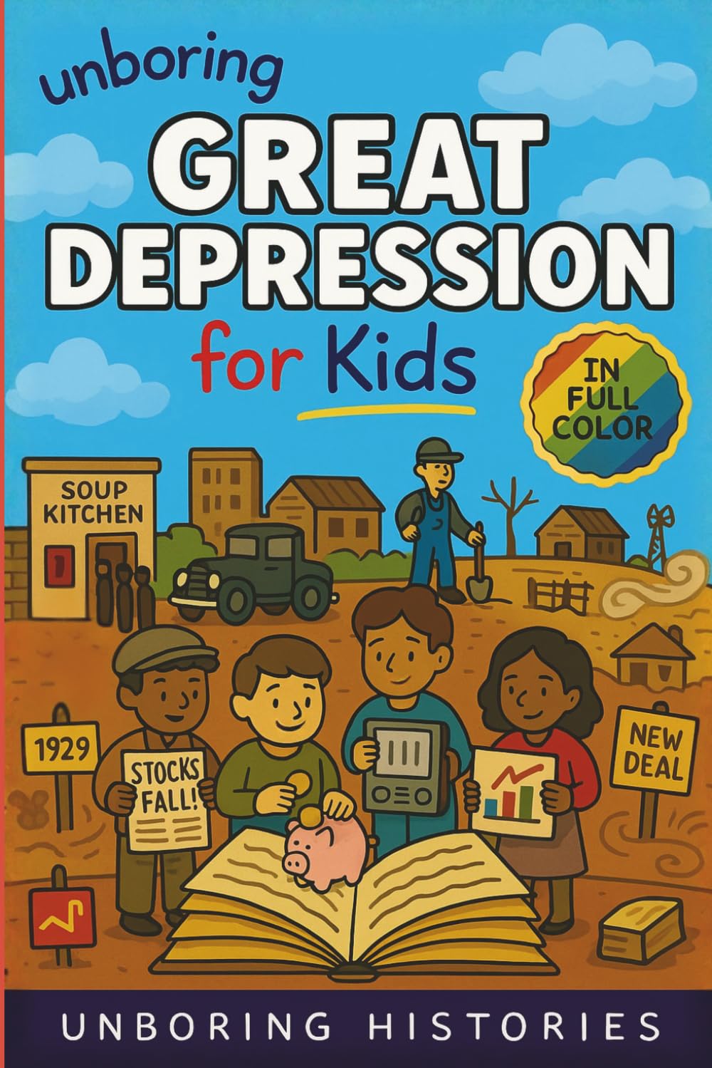 Unboring Great Depression for Kids: Funny, Interesting, Concise Guide to the Great Depression, Hard Times, and Wild True Stories You Wont Believe Are ... History for Kids with Full Colored Pictures)