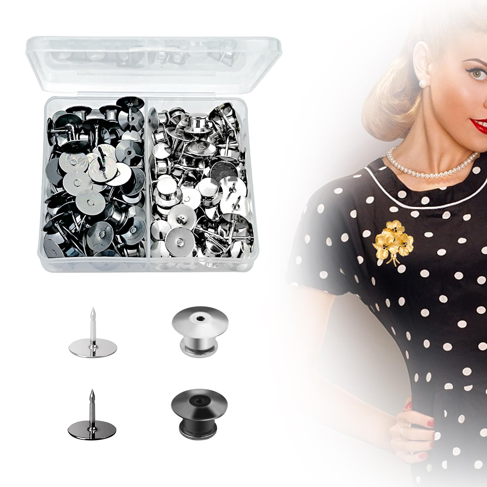 Teegxddy 50 Pièces Fermoir Pins Sangles De Verrouillage Artisanat