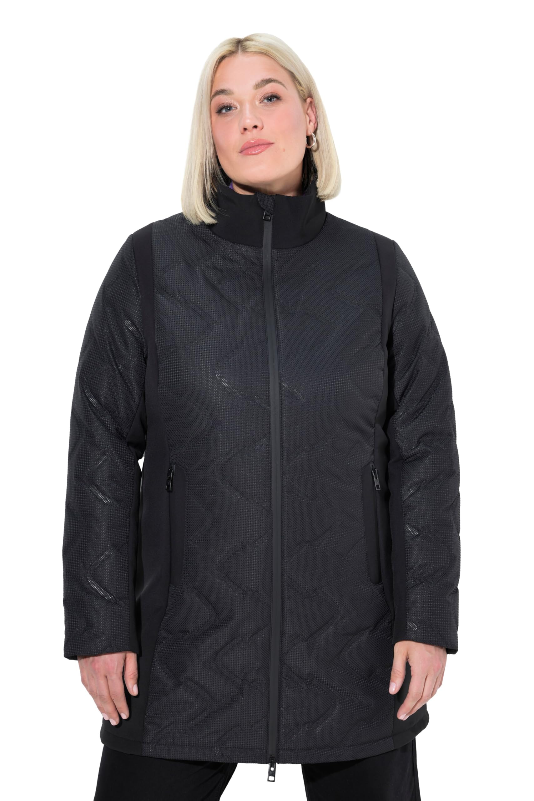 Ulla Popken Damen große Größen Übergrößen Plus Size HYPRAR Laserstepp-Jacke, Softshell-Einsätze 841914