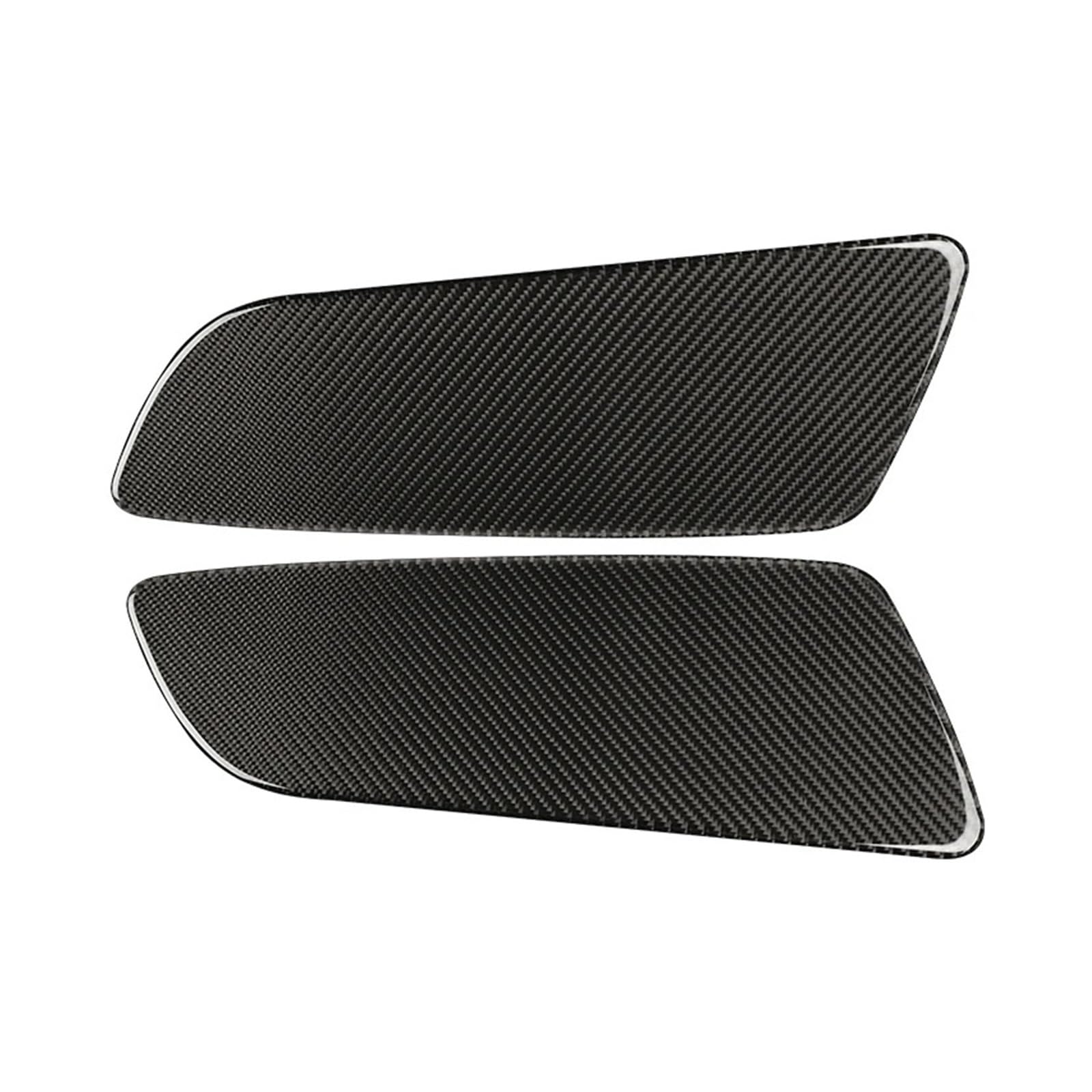 THXZINGLWG Compatible for Mustang GT 2015-2021 Car Accessories Carbon Fiber Interior Car Rear Door Panel Trim Stickers Decals Decoration Cover(TYPE5)