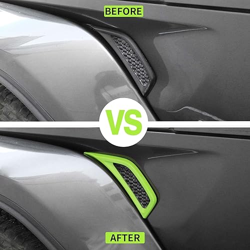 Miniatura 61 de Voodonala Para Jeep JL Lateral Aire Acondicionado Salida Decoración Decoración Trim para Jeep Wrangler JL JLU Gladiator JT 4xe, ABS Rojo