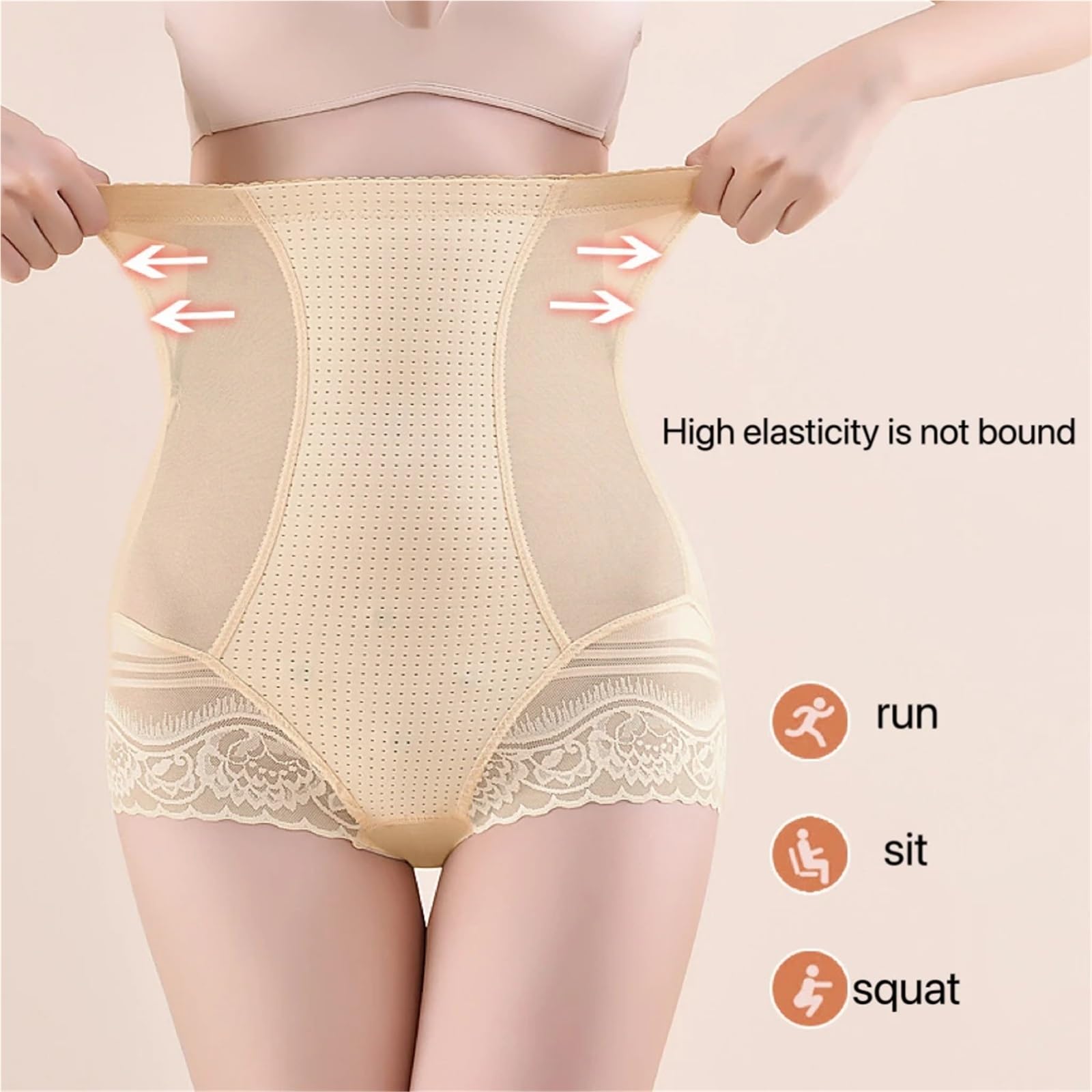 Guaina Contenitiva Donna 2 Pezzi di Slip Modellanti Senza Cuciture for la Pancia, a Vita Alta, for Sollevare l'addome e i Fianchi, Mutandine Sottili e snellenti, Intimo Modellante da Donna